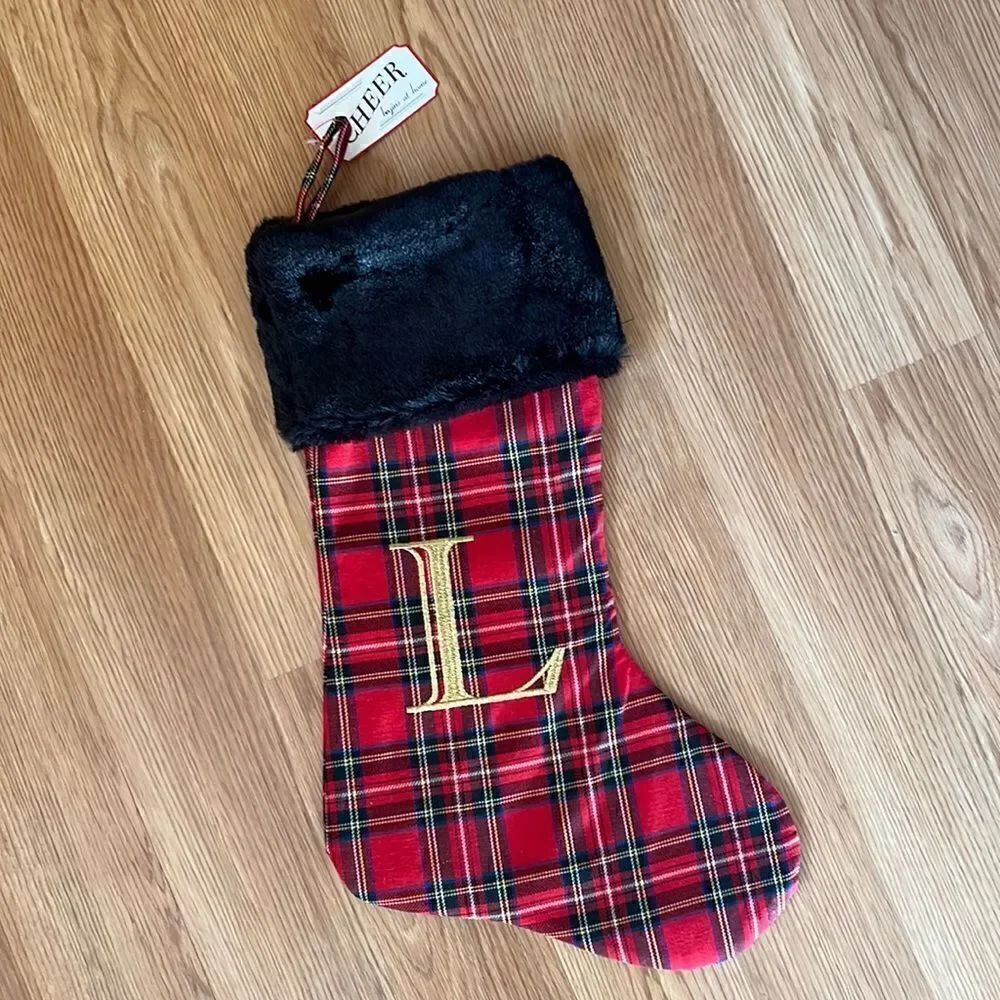 NWT Plaid Style Christmas Stocking